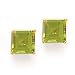14k Gold & Peridot Square Post Earrings