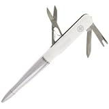 Swiss Golf Pen, White w/Chrome Barrel, Ball Marker