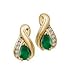 10kt. Yellow Gold, Emerald & Diamond Earrings