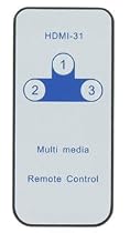 Credit Card Sized Vivo Branded 3 Port HDMI Switch Box Splitter with Remote Control suitable for Playstation 3 (PS3) / Xbox 360 / HD DVD Player / SKY HD Box / Virgin Media TV / Nintendo Wii Games Console / Blu-Ray / NTL