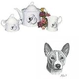 Basenji Tea Set, Porcelain by Rosalinde