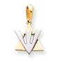 14K Star of David Shin Charm - Measures 14x14mm - JewelryWeb