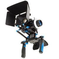Red Star DSLR Follow Focus Pro II w/ Adjustable Hard Stops Shoulder Rig Cinema Kit Version I w/ Matte Box for 15mm rods