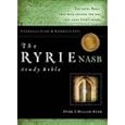 The Ryrie NASB Study Bible Bonded Leather Black- Red Letter with DVD by Charles Ryrie