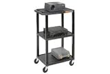 Black Plastic Tuffy Utility Cart 3 Shelves