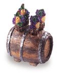 Spreader Knife Set with Wine Barrel Base