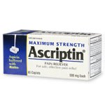 Ascriptin Pain Reliever Aspiring Tablets Buffered with Maalox, Maximum Strength, 500 mg, 85-Count Bottles (Pack of 2)