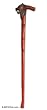 Wood walking stick, 'King of the Lions'