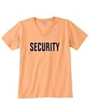 SECURITY (2 SIDED PRINT) on Womens V-Neck T-Shirt (in 21 colors)