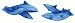 Set of 4, Dolphin Fridge Magnets