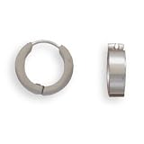 13.5mm x 3.5mm Stainless Steel Hoop Earrings