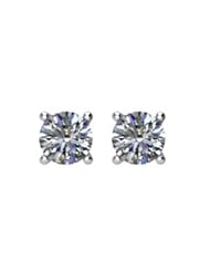 Jewelplus 1/5ct tw Round Diamonds I2/I-J 4-Prong Basket-Style Friction Post Stud Earrings Pair 14K Gold