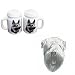 Soft Coated Wheaten Terrier Large Salt and Pepper Shaker, Porcelain by Rosalinde (4')