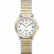 Womens Easy Reader Two Toneone Stainless Steal Extension Band Quick Date Feature Two Tone/white Face Water Resistant 30m