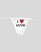 White Thong with I Love Satan