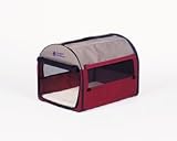 Petmate Portable Pet Home Medium Khaki/Maroon (Khaki/Maroon - Medium - 24''x18''x20'')