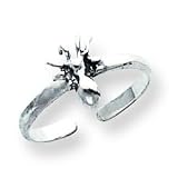 Sterling Silver Antiqued Spider Toe Ring