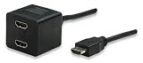 Manhattan Video Splitter Kabel (HDMI Stecker / HDMI Buchse / HDMI Buchse) schwarz