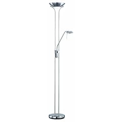 Trio-Leuchten Reality 4329029-07 / R43292907 dimmbarer Halogen-Fluter mit Leseleuchte 300 Watt, Nickel matt