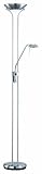 Trio-Leuchten Reality 4329029-07 / R43292907 dimmbarer Halogen-Fluter mit Leseleuchte 230 Watt, Nickel matt