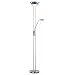 Trio-Leuchten Reality 4329029-07 / R43292907 dimmbarer Halogen-Fluter mit Leseleuchte 300 Watt, Nickel matt