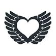 Tribal Heart Glow-N-Dark Temporary Tattoo 3x3
