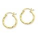 14k Yellow Gold Twist Polished Hoop Earring title=
