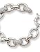 Chunky bracelet with pave clear CZ Solid Sterling Silver 7 1/4 Bracelet