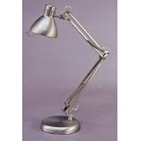 Desk Lamp (Brushed Steel) (22"h x 6"dia. base)