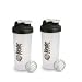 Black Blender Bottle with Shaker Ball 28 oz, Pack of 2