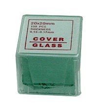 Deckglas für Mikroskopie 20 x 20 mm
