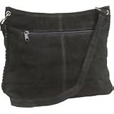 Maxam Brand Black Genuine Suede Leather Shoulder Bag