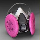 Respirator Half Facepiece - 6291 Half Mask Medium W/2091 P100 Filters (Lot of 2)