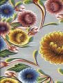 12 Yards of Bloom Silver Vinyl Mexican Oilcloth Fabric from Dakat Studio Goods (Width 47 inches)