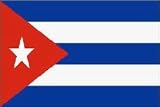 Cuba Flag Rayon On Staff 4 in. x 6 in.