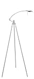 Tripod Polished Steel Floor Lamp - LS-9994PS