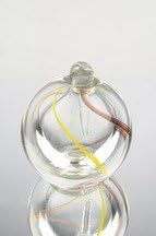 Murano Design Blown Glass Rainbow Spiral Perfume Bottle NP-1220
