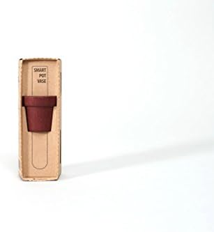 [FunnyFish] Smart Pot Vase Flower Plant Natural Wood &amp; Glass Tube with Magnet at the Back (Purple Heart)