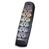 Kensington 62147C SmartSockets Standard 6-Outlet Color-Coded Power Strip and Surge Protector