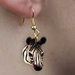 Zebra - African Safari Figurine Jewelry - Earrings