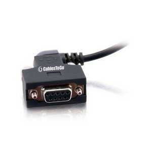 C2G Serial270 - Null modem cable - DB-9 (F) - DB-9 (F) - 10 ft - thumbscrews - black