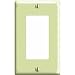 Leviton 80401-I 1-Gang Decora/GFCI Device Decora Wallplate, Standard Size, Thermoset, Device Mount, Ivory