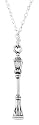 Sterling Silver Narnia Lamp Post Pendant by Bob Siemon, 18"