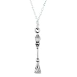 Sterling Silver Narnia Lamp Post Pendant by Bob Siemon, 18"