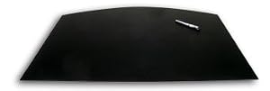 Genuine Black Leather 34 x 24 Arched Desk Mat
