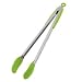 Progressive International 16 Inch Silicone Gripper Tongs, Greem