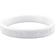 Custom No. 2 WHITE Silicone Bracelet