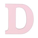 8-Inch Wall Hanging Wood Letter D Pink