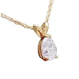 14K .50 CT Pear Shaped Diamond Pendant