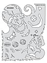 Artool Son of Skull Master Freehand Airbrush Templates by Craig Fraser 7 1/2 in. x 9 1/2 in. menagerie FH-SK8
